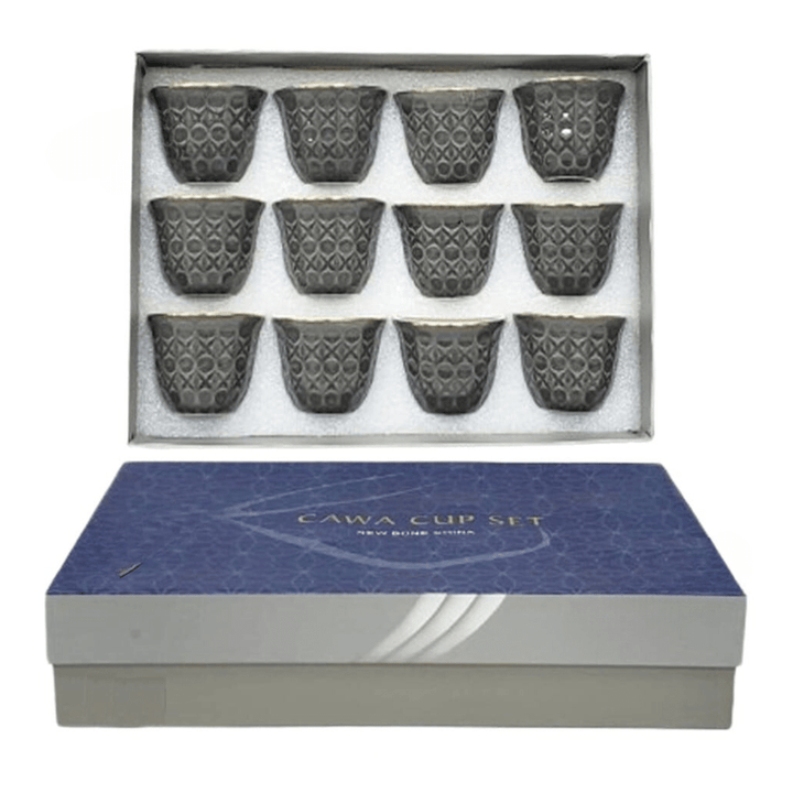 Elegant 12 - Piece Cawa Coffee Cup Set - Souk Al RasCoffee & Tea Cups