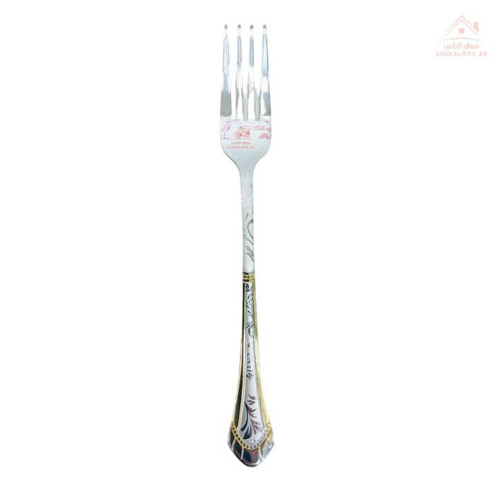 Elegant 18/10 Stainless Steel Dessert Fork Set of 6 | ideal for serving desserts, fruits, cakes, or pastries at any occasion - Souk Al Ras