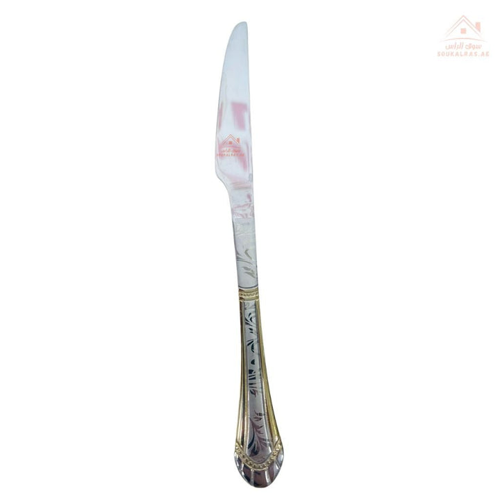 Elegant 18/10 Stainless Steel Table Knife Set of 6 | Ideal for daily meals or cutting food. - Souk Al Ras
