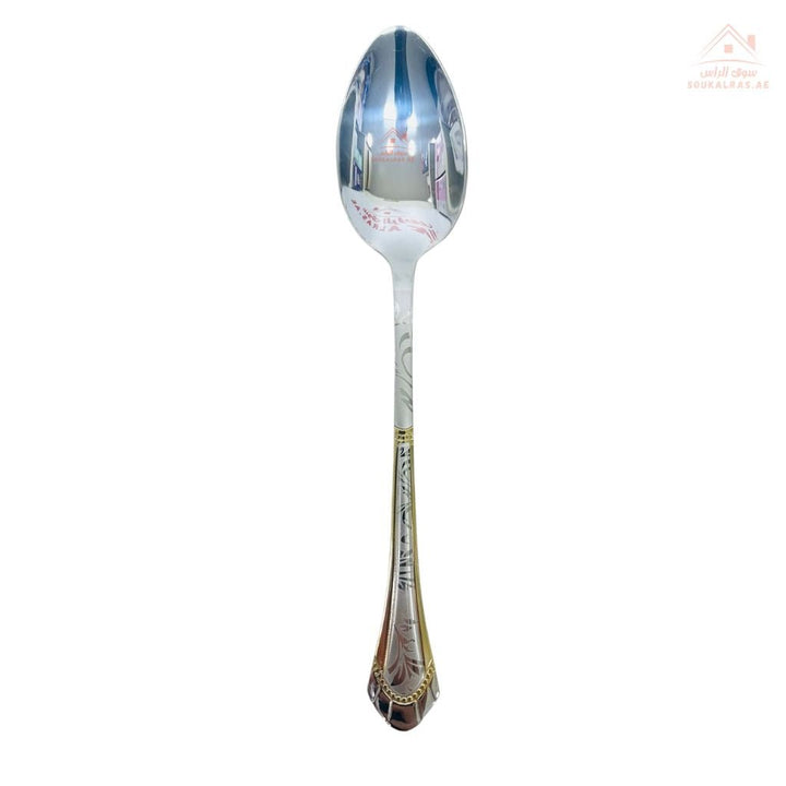 Elegant 18/10 Stainless Steel Table Spoon Set of 6 | Premium Quality | Ideal dining and everyday use - Souk Al Ras