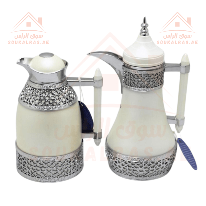 Elegant 1L & 0.7L Thermal Dallah Set | for Arabic Coffee & Tea | Premium Design | Perfect for gatherings and traditional Arabic coffee presentations - Souk Al Ras