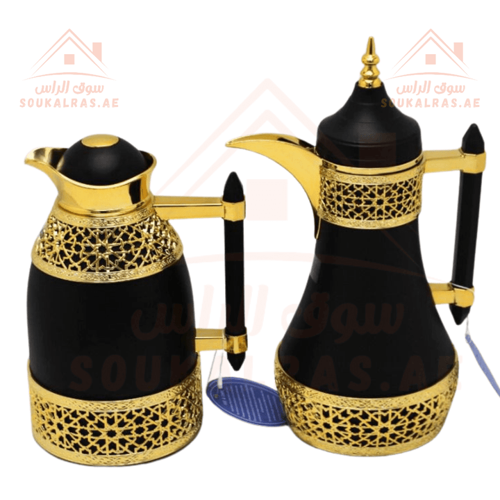 Elegant 1L & 0.7L Thermal Dallah Set | for Arabic Coffee & Tea | Premium Design | Perfect for gatherings and traditional Arabic coffee presentations - Souk Al Ras