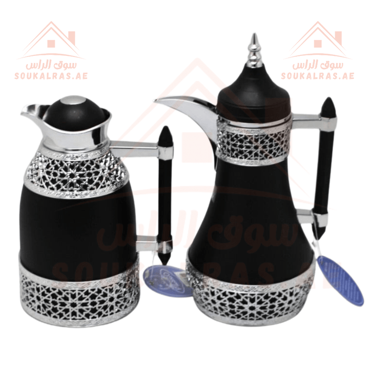 Elegant 1L & 0.7L Thermal Dallah Set | for Arabic Coffee & Tea | Premium Design | Perfect for gatherings and traditional Arabic coffee presentations - Souk Al Ras