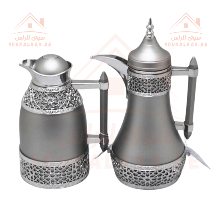 Elegant 1L & 0.7L Thermal Dallah Set | for Arabic Coffee & Tea | Premium Design | Perfect for gatherings and traditional Arabic coffee presentations - Souk Al Ras