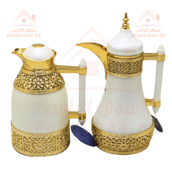 Elegant 1L & 0.7L Thermal Dallah Set | for Arabic Coffee & Tea | Premium Design | Perfect for gatherings and traditional Arabic coffee presentations - Souk Al Ras