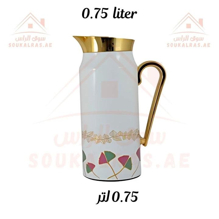 Elegant 2 - Piece Vacuum Flask Set Perfect Capacity | 0.75L & 1L | Gold Accents | Premium Heat Retention. - Souk Al Ras