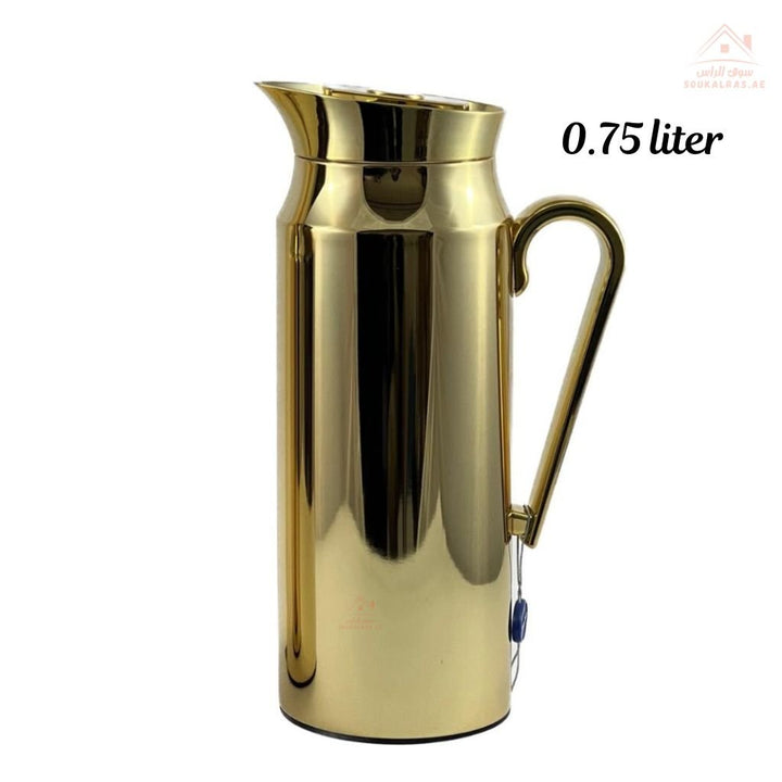 Elegant 2 - Piece Vacuum Flask Set Perfect Capacity | 0.75L & 1L | Gold Accents | Premium Heat Retention - Souk Al Ras