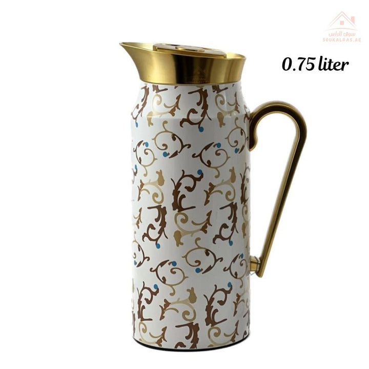Elegant 2 - Piece Vacuum Flask Set Perfect Capacity | 0.75L & 1L | Gold Accents | Premium Heat Retention - Souk Al Ras