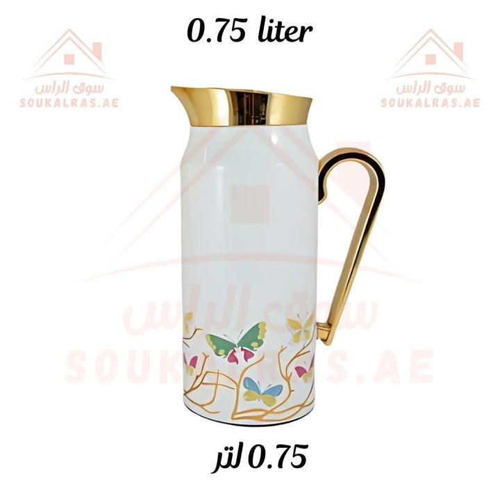 Elegant 2 - Piece Vacuum Flask Set Perfect Capacity | 0.75L & 1L | Gold Accents | Premium Heat Retention. - Souk Al Ras