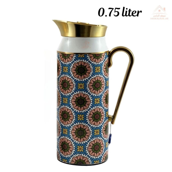 Elegant 2 - Piece Vacuum Flask Set Perfect Capacity | 0.75L & 1L | Gold Accents | Premium Heat Retention. - Souk Al Ras