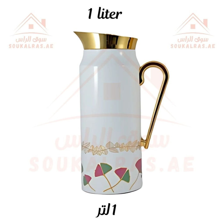 Elegant 2 - Piece Vacuum Flask Set Perfect Capacity | 0.75L & 1L | Gold Accents | Premium Heat Retention. - Souk Al Ras