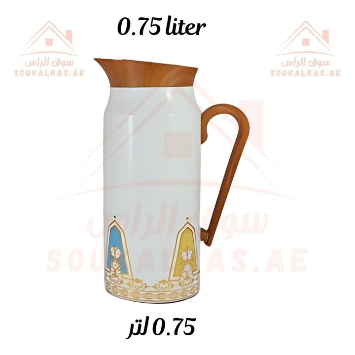 Elegant 2 - Piece Vacuum Flask Set Perfect Capacity | 0.75L & 1L | WOODEN FINISH | Premium Heat Retention. - Souk Al Ras