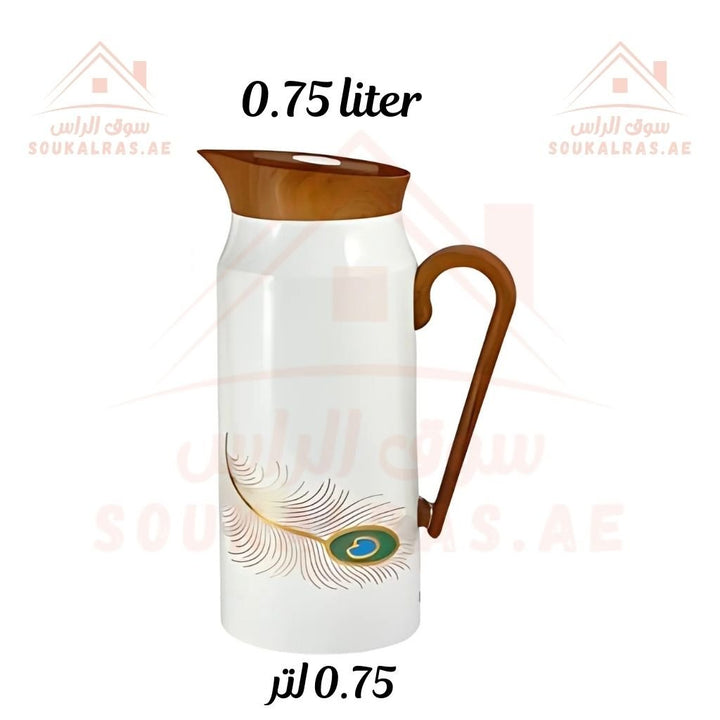 Elegant 2 - Piece Vacuum Flask Set Perfect Capacity | 0.75L & 1L | WOODEN FINISH | Premium Heat Retention. - Souk Al Ras