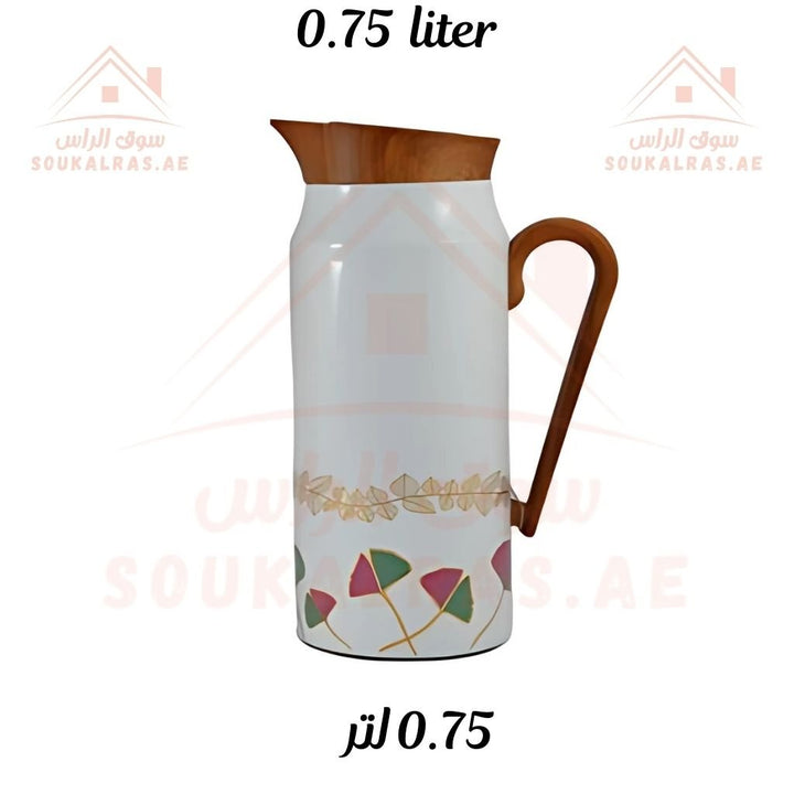 Elegant 2 - Piece Vacuum Flask Set Perfect Capacity | 0.75L & 1L | WOODEN FINISH | Premium Heat Retention. - Souk Al Ras