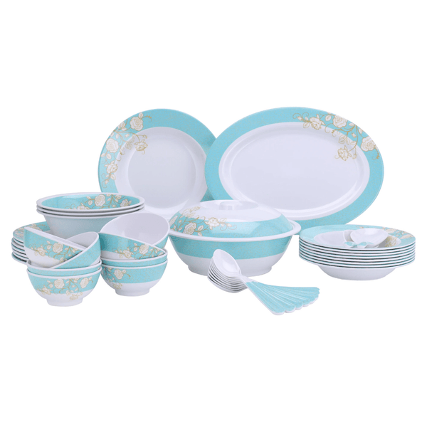 Elegant 40 - Piece Melamine Dinner Set - Service for 6 | Chip Resistant, Dishwasher - Safe - Souk Al RasDinnerware Sets