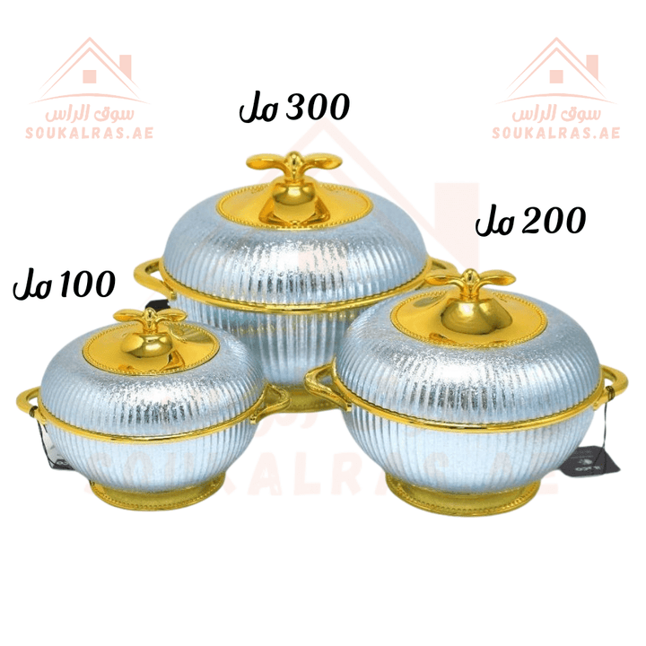 Elegant Hot Pot Food Warmer Set of 3 | 100ml, 200ml, 300ml | Premium Insulated Design - Souk Al Ras