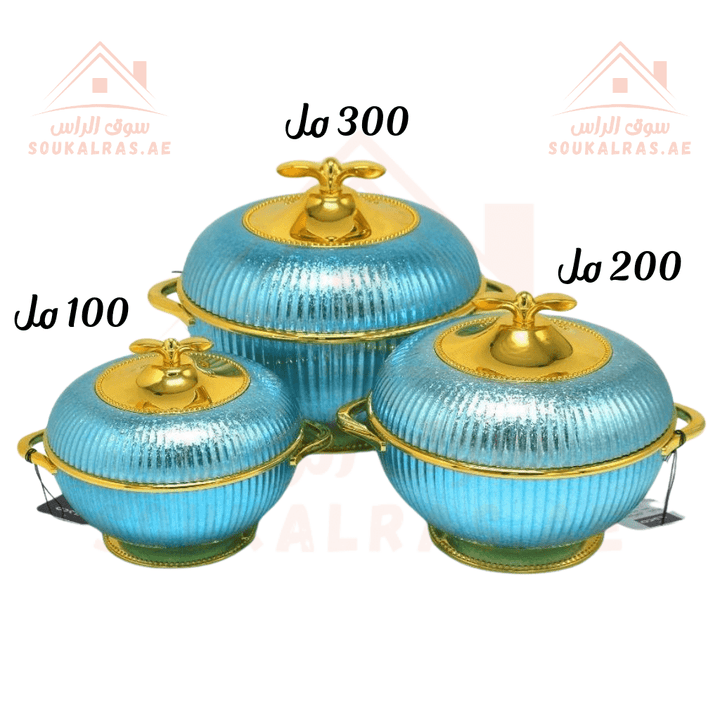 Elegant Hot Pot Food Warmer Set of 3 | 100ml, 200ml, 300ml | Premium Insulated Design - Souk Al Ras