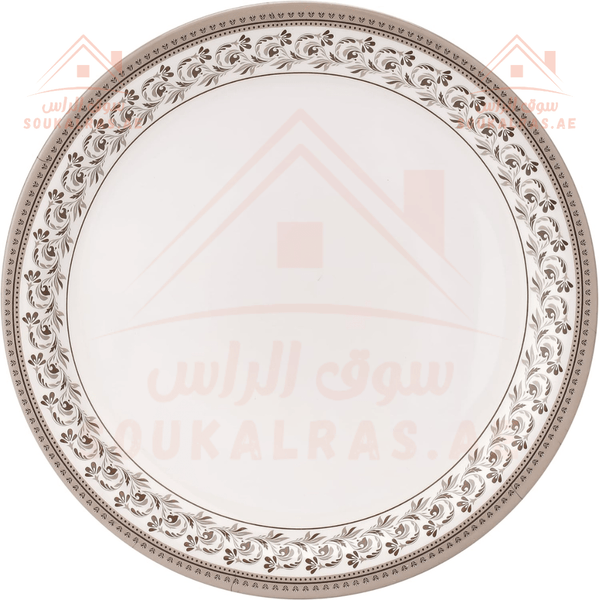 Elegant Melamine Dinner Plate, Size 28 cm, White - Souk Al RasPlates & Bowls