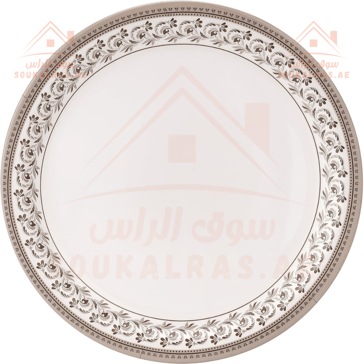 Elegant Melamine Dinner Plate, Size 28 cm, White - Souk Al RasPlates & Bowls