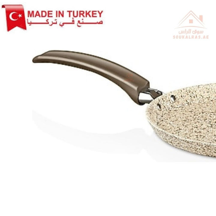 Falez Creamy Crepe Pan 24CM | Non - Stick Granite Coating | Made in Turkey - Souk Al Ras