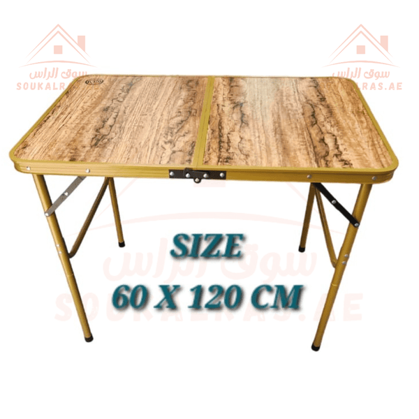 Foldable Wooden - Look Table | 60x120 cm Portable Design | Durable & Lightweight - Souk Al Ras