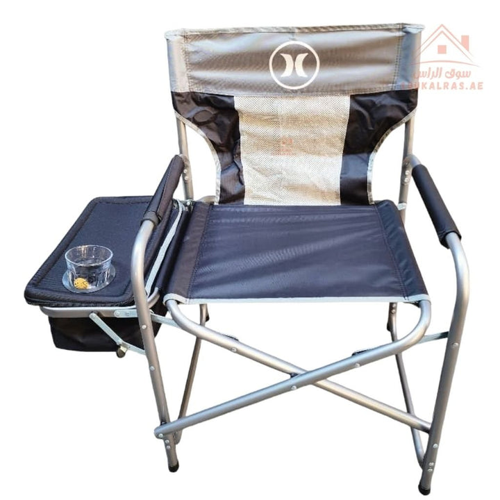 Folding Camping Chair with Side Table & Cup Holder | Heavy - Duty Outdoor Chair | Beach & Camping Chair - Souk Al Ras