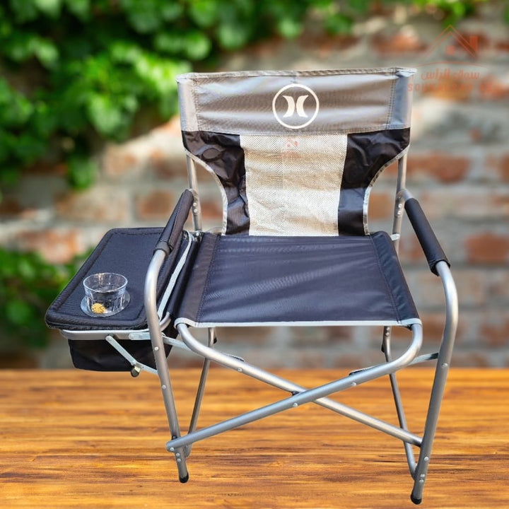 Folding Camping Chair with Side Table & Cup Holder | Heavy - Duty Outdoor Chair | Beach & Camping Chair - Souk Al Ras