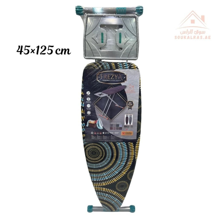 FREZYA Ironing Board | 45×125 cm| Adjustable Height | Sturdy & Foldable Design |MADE IN TURKEY - Souk Al Ras