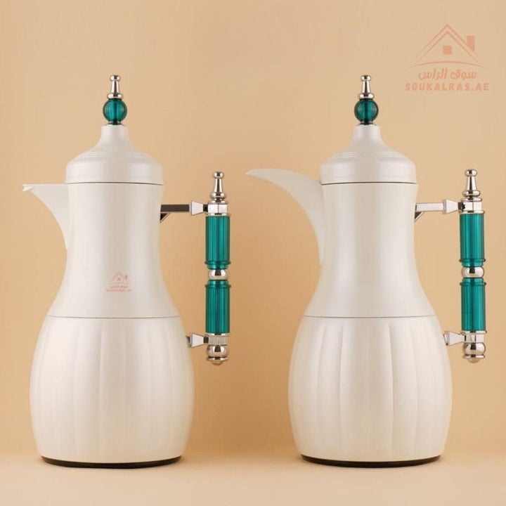 Fursan 2 - Piece Metal Vacuum Flask Set (1L + 1L) | Elegant Design | 12 Hours Heat Retention | ESMA Certified - Souk Al Ras