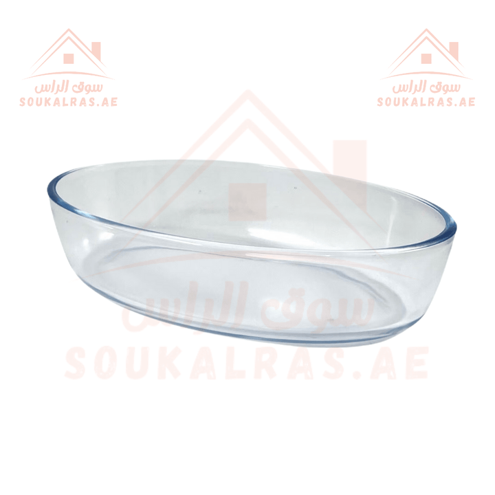 Glass Baking Tray 0.7L Capacity - Heat Resistant | Ideal for Baking and Serving | Durable Glassware - Souk Al Ras