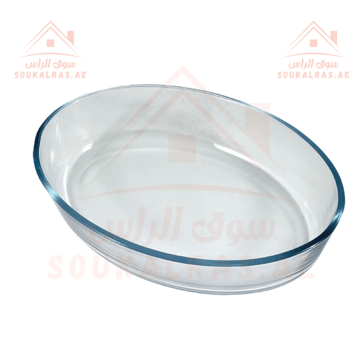 Glass Baking Tray 1.6L Capacity - Heat Resistant | Ideal for Baking and Serving | Durable Glassware - Souk Al Ras