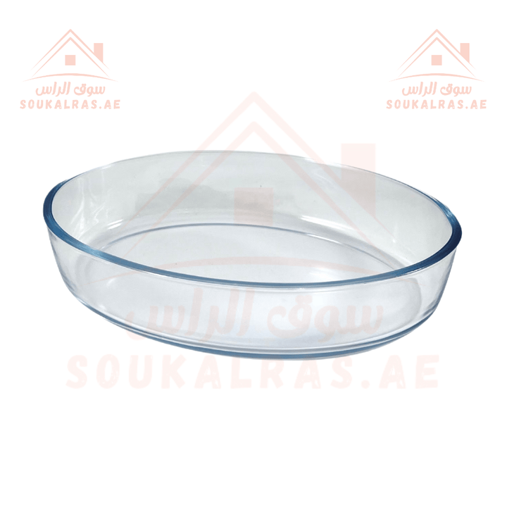 Glass Baking Tray 2.4L Capacity - Heat Resistant | Ideal for Baking and Serving | Durable Glassware - Souk Al Ras