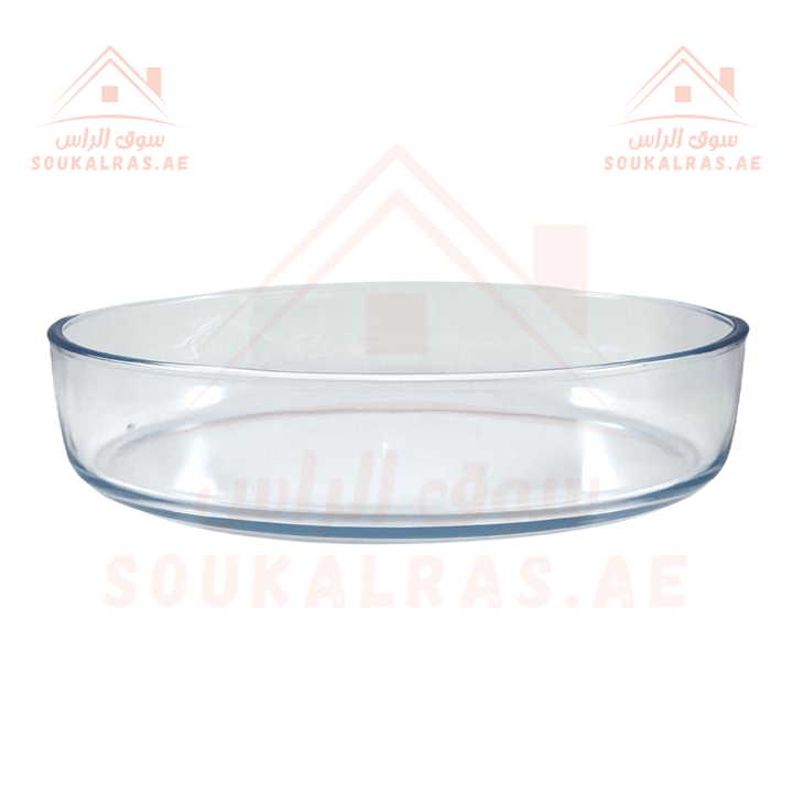 Glass Baking Tray 2.4L Capacity - Heat Resistant | Ideal for Baking and Serving | Durable Glassware - Souk Al Ras