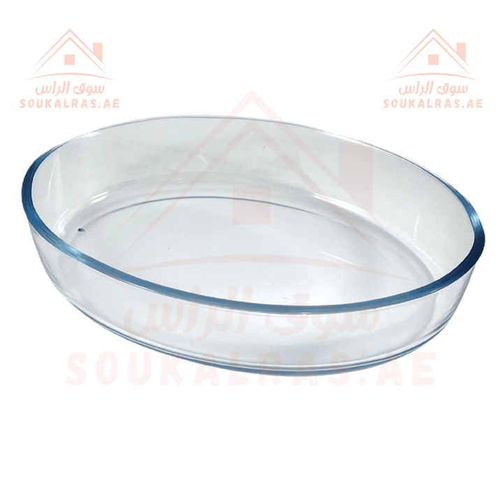 Glass Baking Tray 2.4L Capacity - Heat Resistant | Ideal for Baking and Serving | Durable Glassware - Souk Al Ras