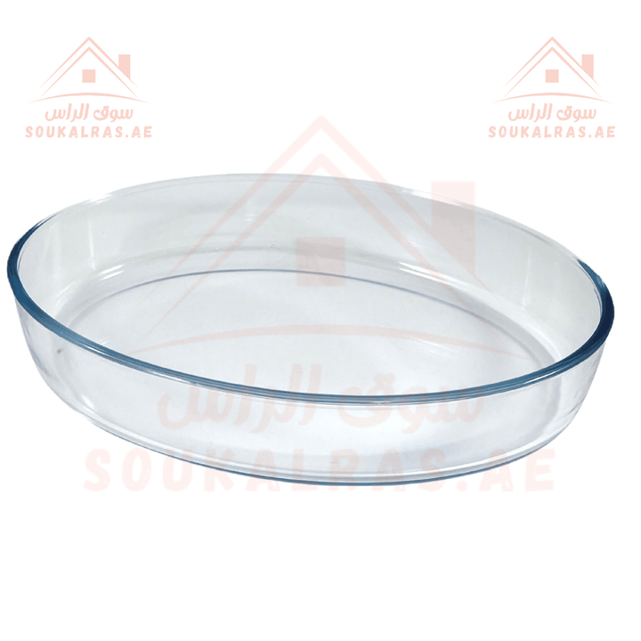 Glass Baking Tray 3.2L Capacity - Heat Resistant | Ideal for Baking and Serving | Durable Glassware - Souk Al Ras