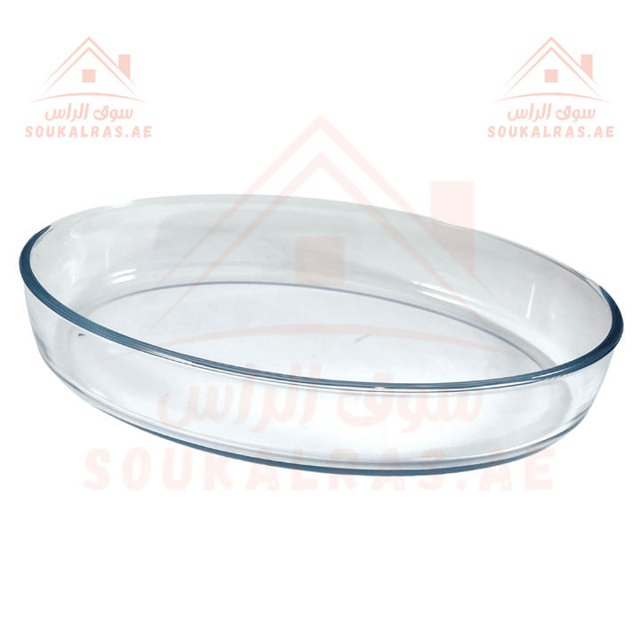 Glass Baking Tray 4L Capacity - Heat Resistant | Ideal for Baking and Serving | Durable Glassware - Souk Al Ras