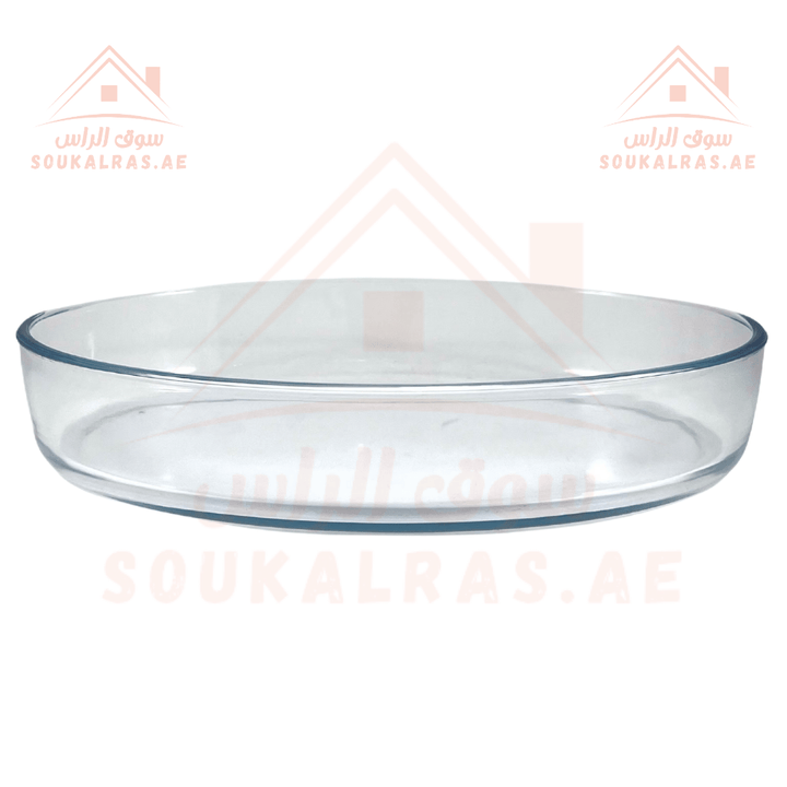 Glass Baking Tray 4L Capacity - Heat Resistant | Ideal for Baking and Serving | Durable Glassware - Souk Al Ras