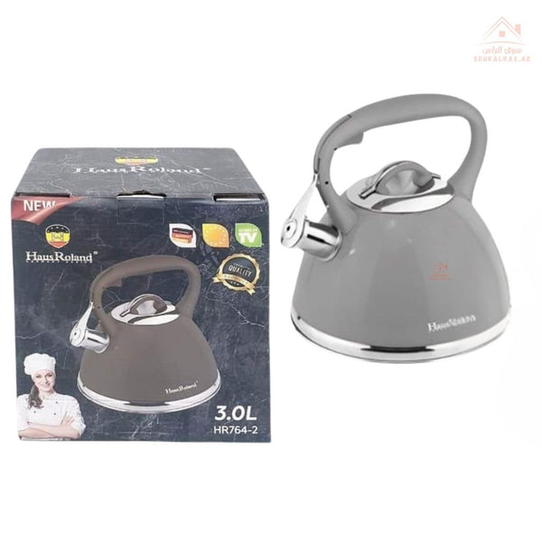 HausRoland 3.0L Stainless Steel Whistling Kettle | Heat - Resistant Handle | Large Capacity - Souk Al Ras