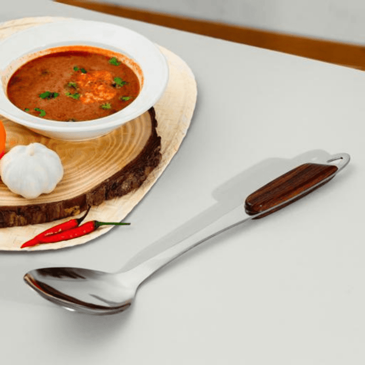 Highly Durable Stainless Steel Sauce Spoon with Long Handle - Souk Al RasSpatulas Whisks & Turning Spoons