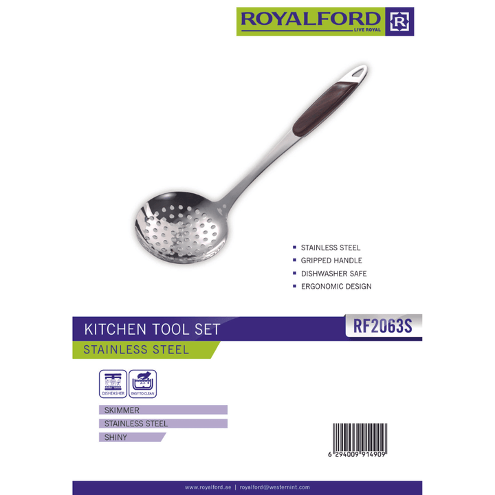 Highly Durable Stainless Steel Skimmer with Long Handle - Souk Al RasSpatulas Whisks & Turning Spoons