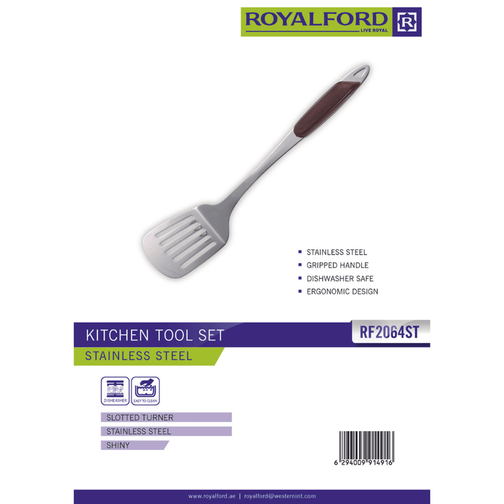 Highly Durable Stainless Steel Slotted Turner with Long Handle|high - quality. - Souk Al RasSpatulas Whisks & Turning Spoons