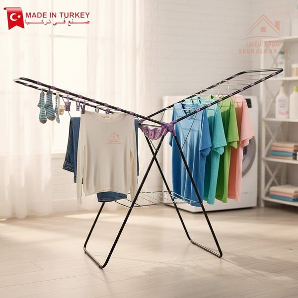 HOUSEPLUS Foldable Laundry Drying Rack | Clothes Dryer Stand | Indoor & Outdoor Drying - Souk Al Ras