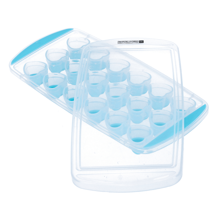 Ice Tray With Lid - 18 Cubes Ice Blue Tray - Souk Al RasKitchen Accessories