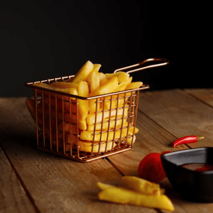 Iron Fried Basket, Strong and Long Handle - Souk Al RasKitchen Accessories