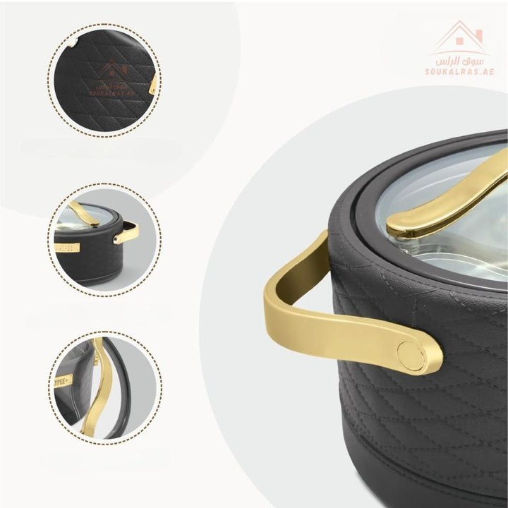 JAYPEE Luxura Klass Luxury Insulated Hot Pot Set (1500ml, 2000ml, 2500ml) | Premium Thermal Casserole | Keeps Food Warm for Hours.made in india. - Souk Al Ras