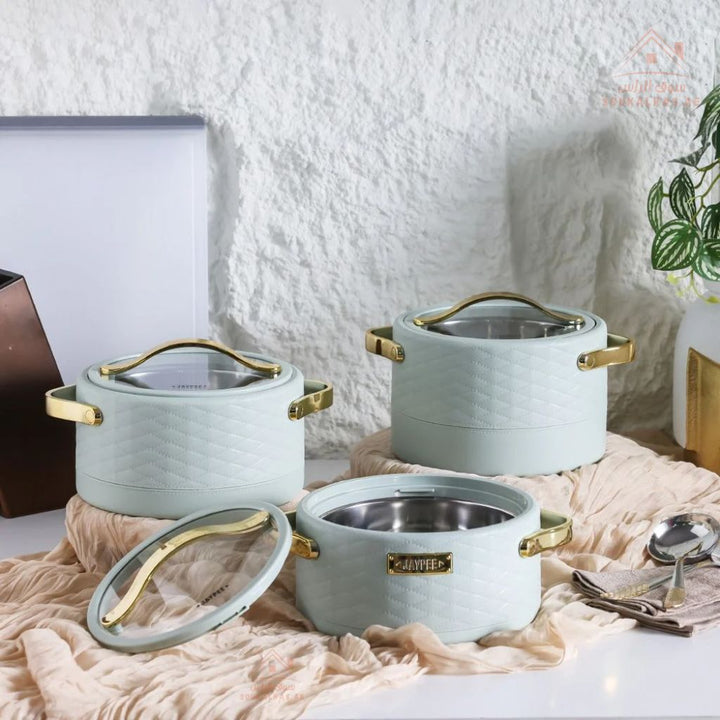 JAYPEE Luxura Klass Luxury Insulated Hot Pot Set (1500ml, 2000ml, 2500ml) | Premium Thermal Casserole | Keeps Food Warm for Hours.made in india. - Souk Al Ras