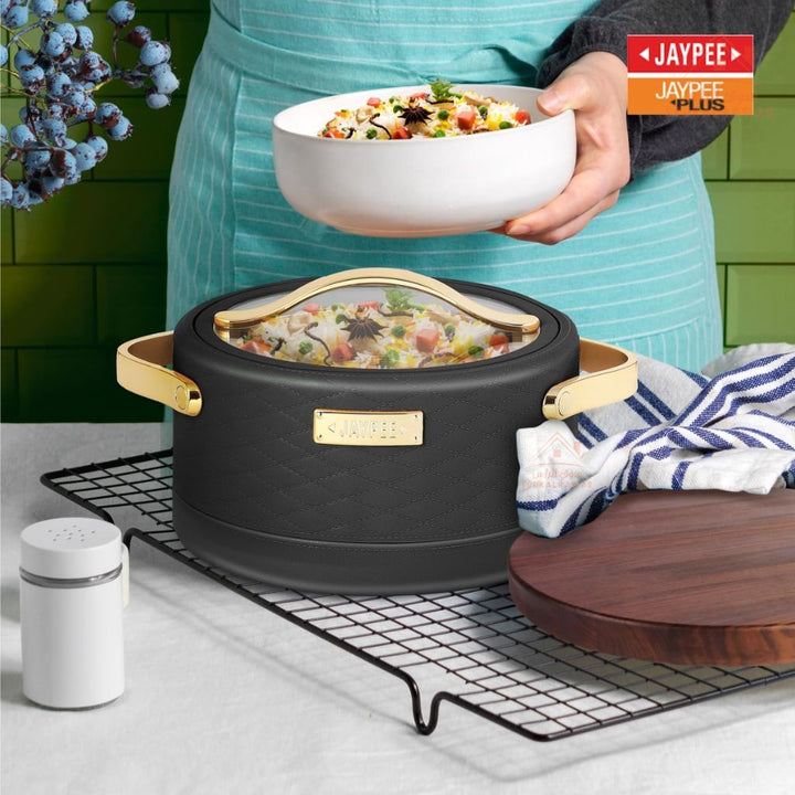 JAYPEE Luxura Klass Luxury Insulated Hot Pot Set (1500ml, 2000ml, 2500ml) | Premium Thermal Casserole | Keeps Food Warm for Hours.made in india. - Souk Al Ras