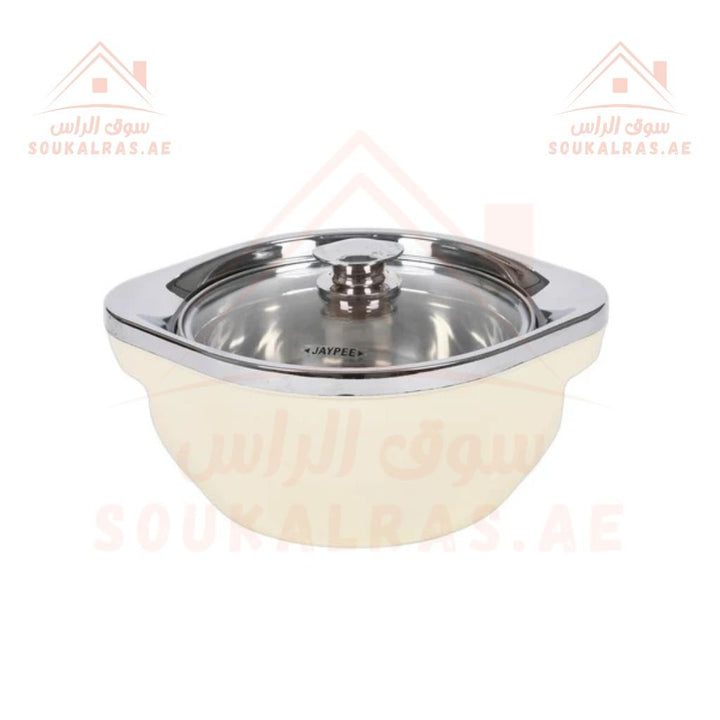 JAYPEE Vista Thermal Insulated Casserole Hot Pot Food Warmer Set of 3 (1L, 1.5L, 2L) in Elegant Ivory - Souk Al RasServeware