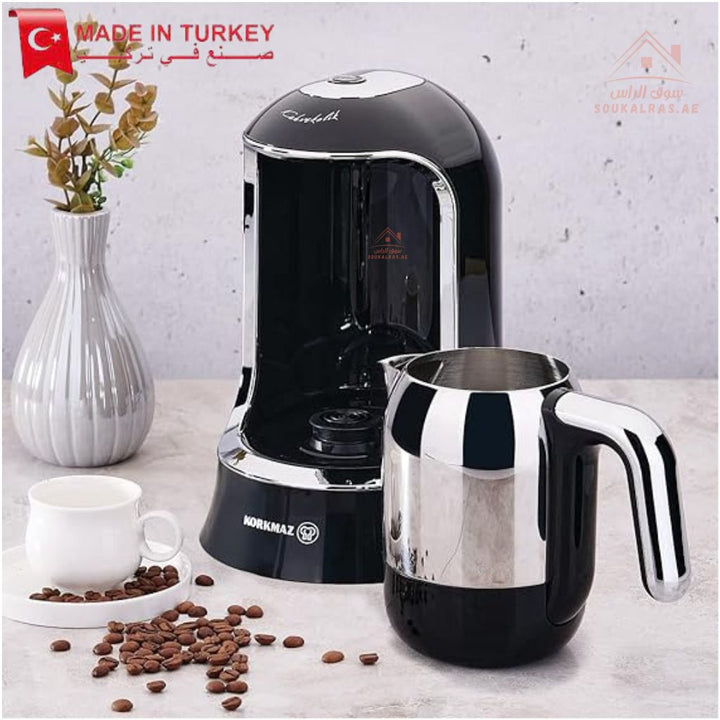 Korkmaz Kahvekolik Aqua Turkish Coffee Machine | 400W Electric Coffee Maker | One - Year Warranty |Made In Turkey - Souk Al Ras