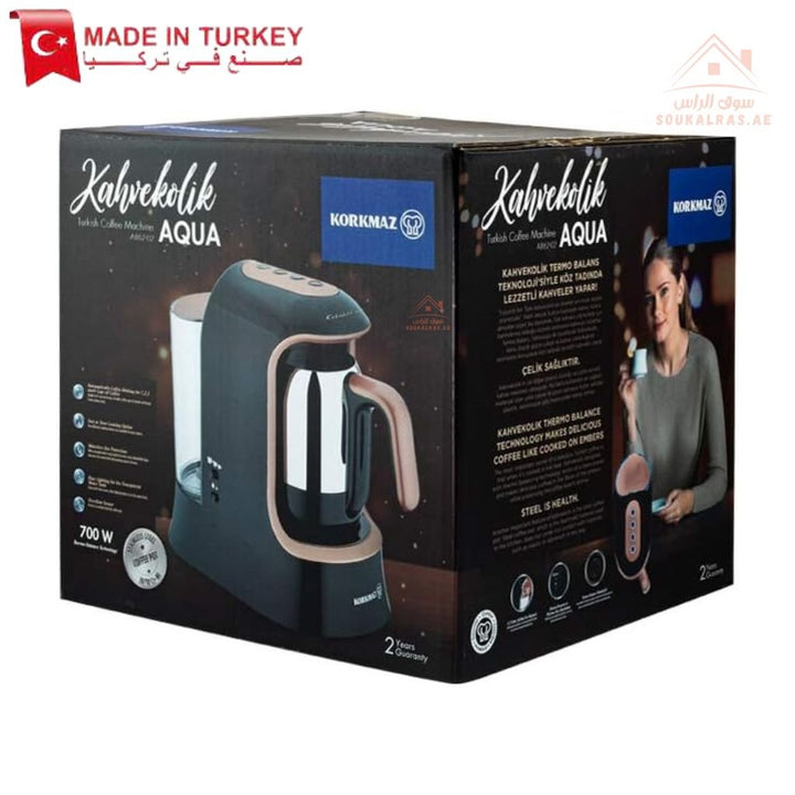 Korkmaz Kahvekolik Aqua Turkish Coffee Machine | 700W | Thermo Balance | One - Year Warranty | Made In Turkey - Souk Al Ras